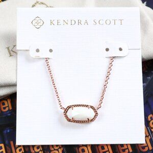 Kendra Scott Elisa Necklace Ivory Pearl Rose Gold